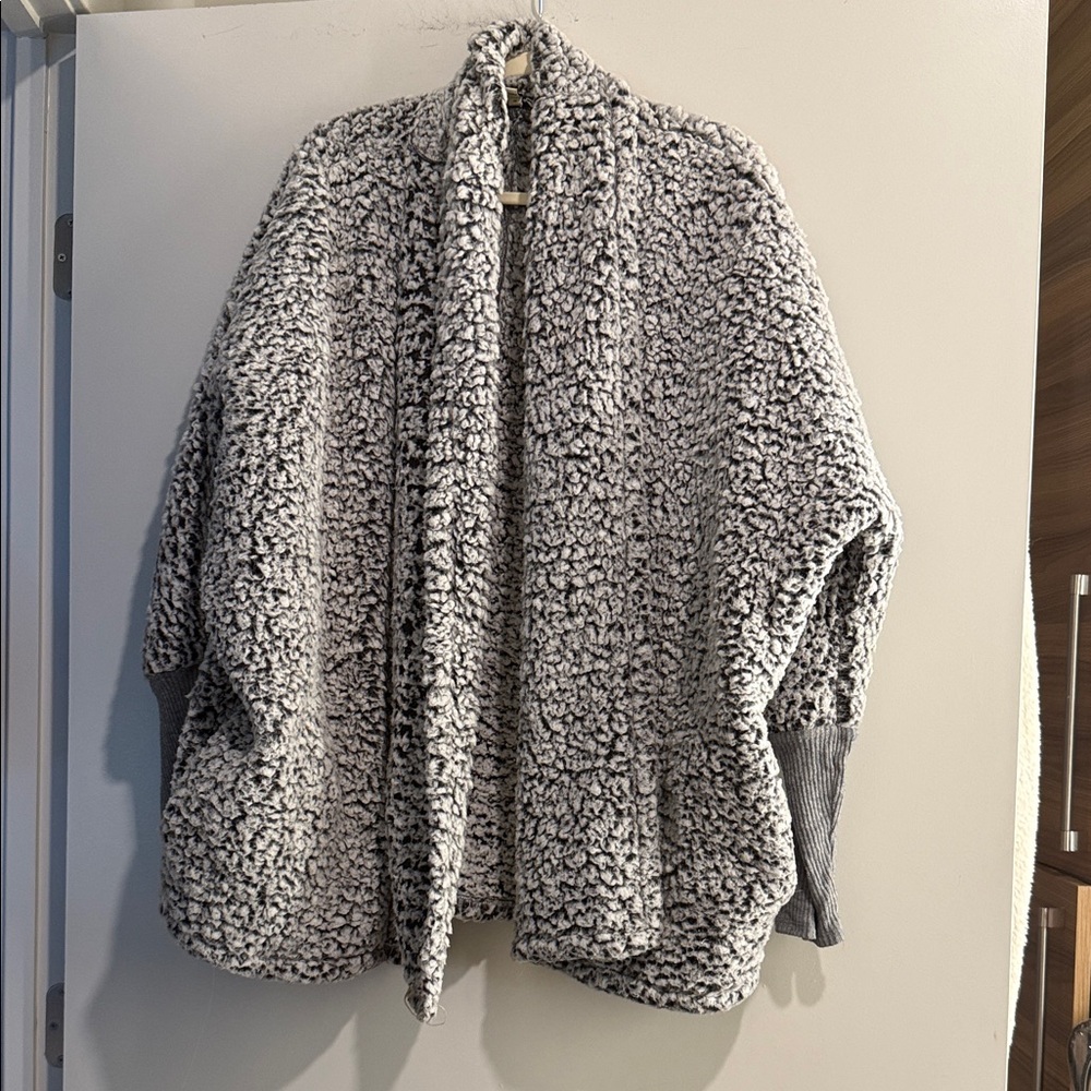 Express Light Grey Open Cardi Jacket